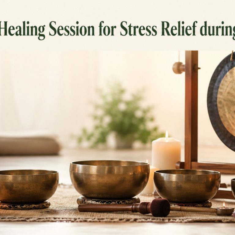 book a sound healing session for stress relief during stressful times
