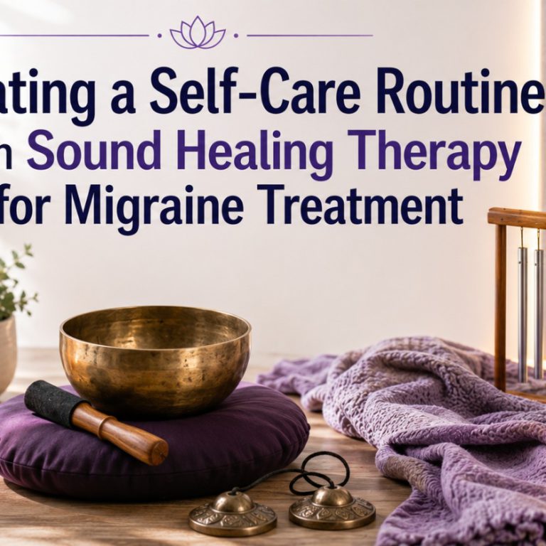 creating a self care routine with sound healing therapy for migraine treatment