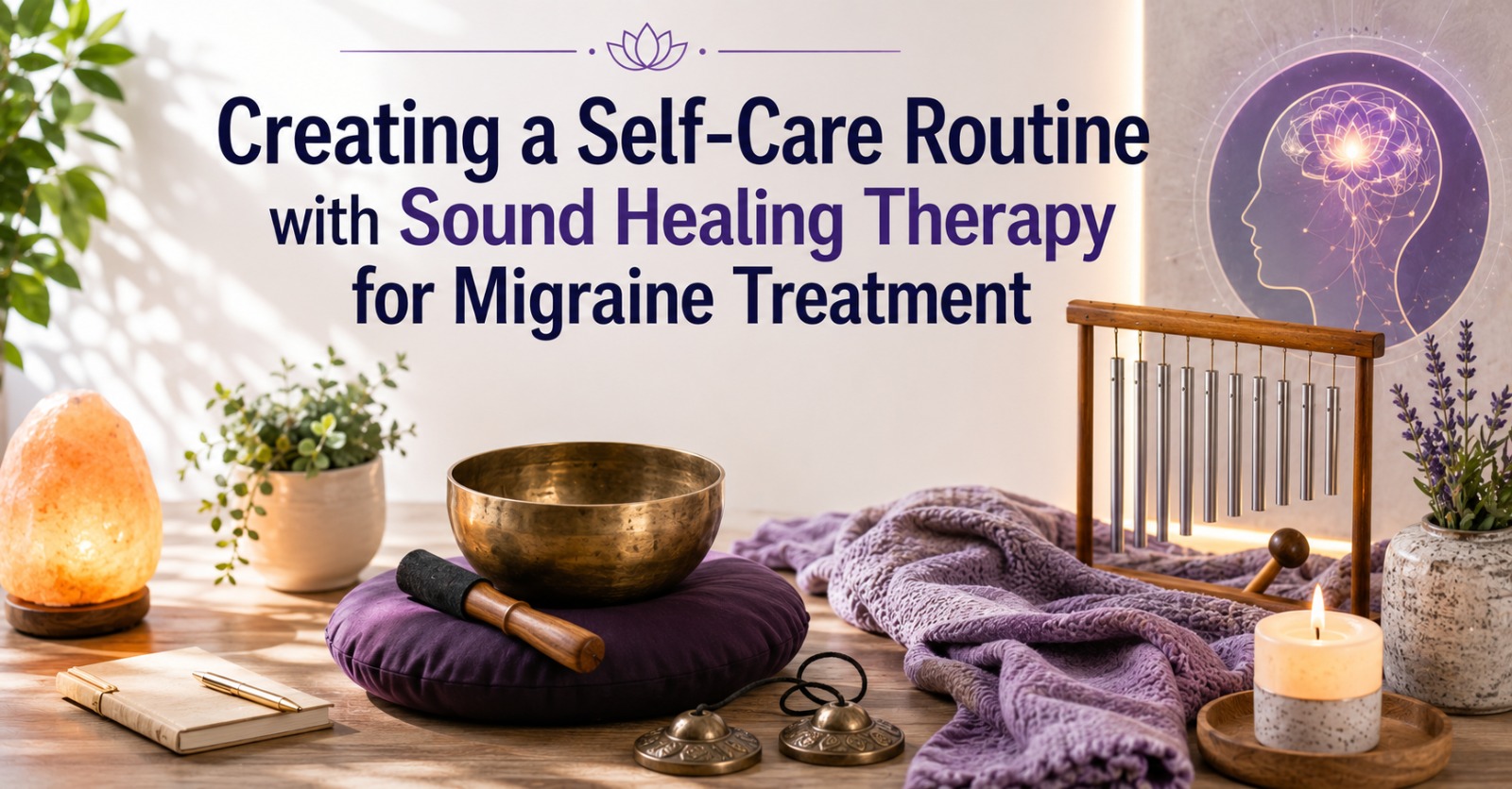 creating a self care routine with sound healing therapy for migraine treatment